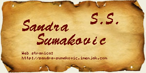 Sandra Šumaković vizit kartica